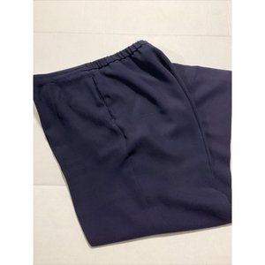 Pendleton Classic Slacks Dress Pants Navy Blue Pockets Polyester Women's 16